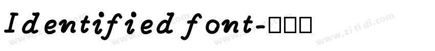 Identified font字体转换